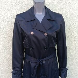 LIZ CLAIBORNE PETITES (UKRAINE) VINTAGE DOUBLE-BREASTED TRENCH COAT (LADIES)